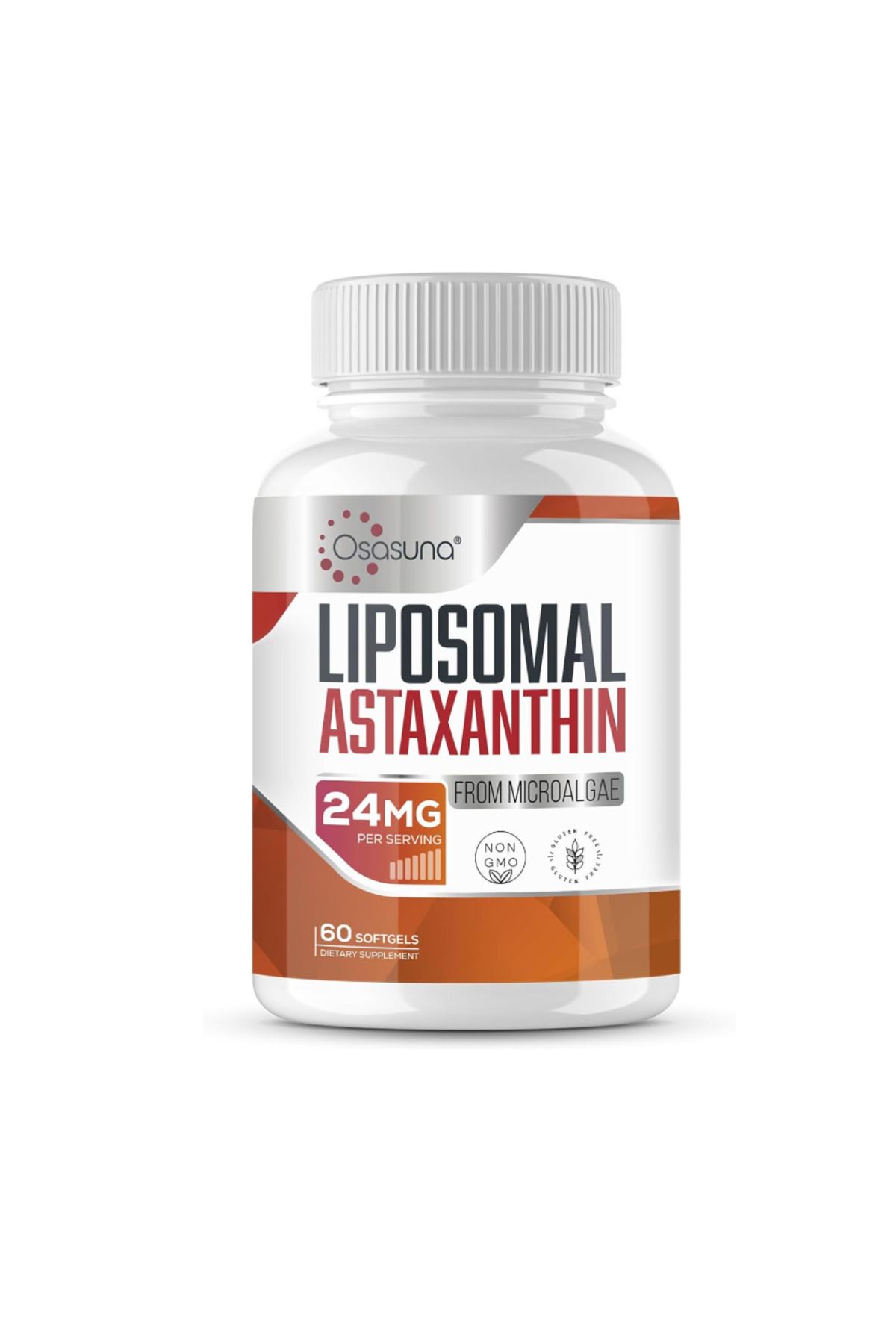 Osasuna , Liposomal Astaxanthin 24 MG, Maximum Absorption, Antioxidant 60 Softgels