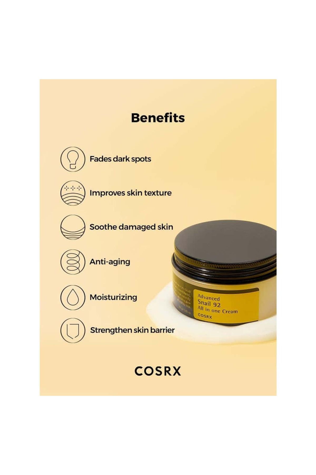 Cosrx-Advanced Snail 92 All-In-One Cream 100g 4