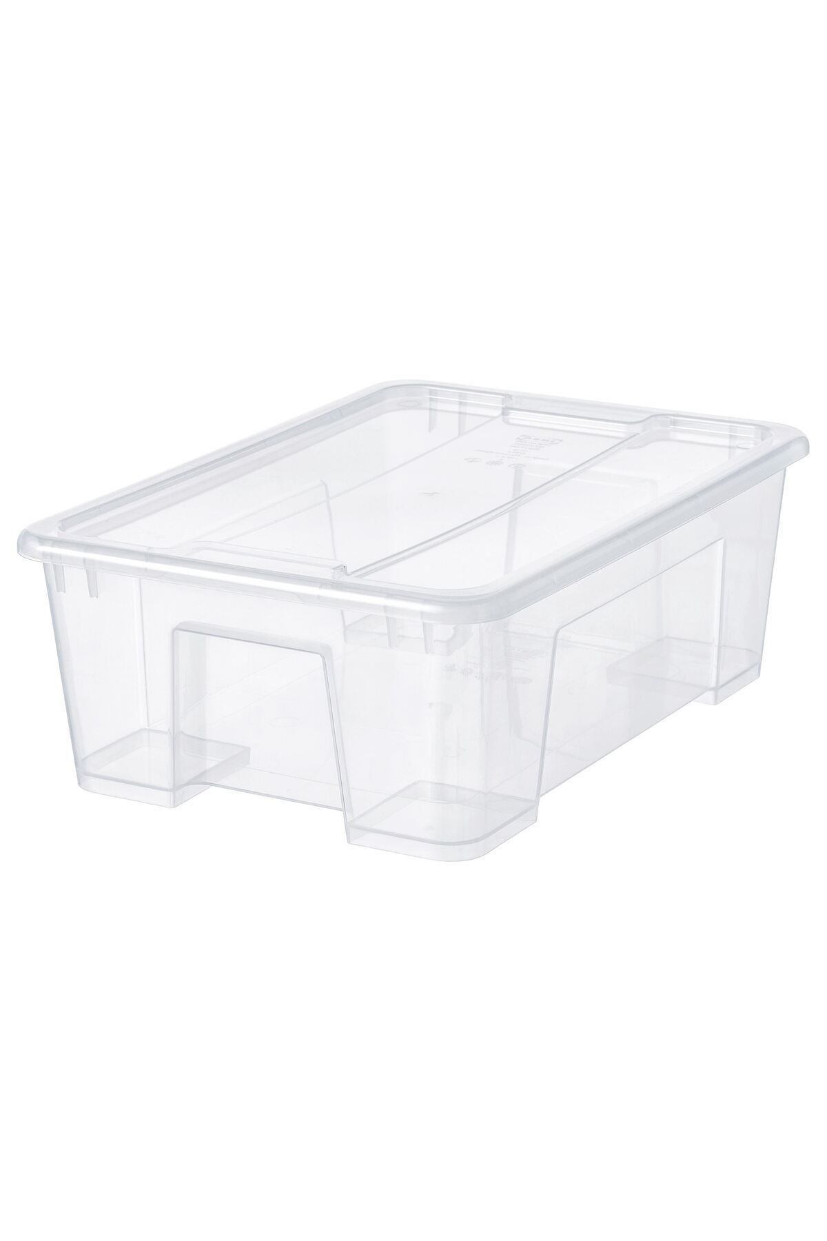 teknotrust Şık Plastik Kapaklı Kutu 39x28x14 cm, 11 lt, Beyaz