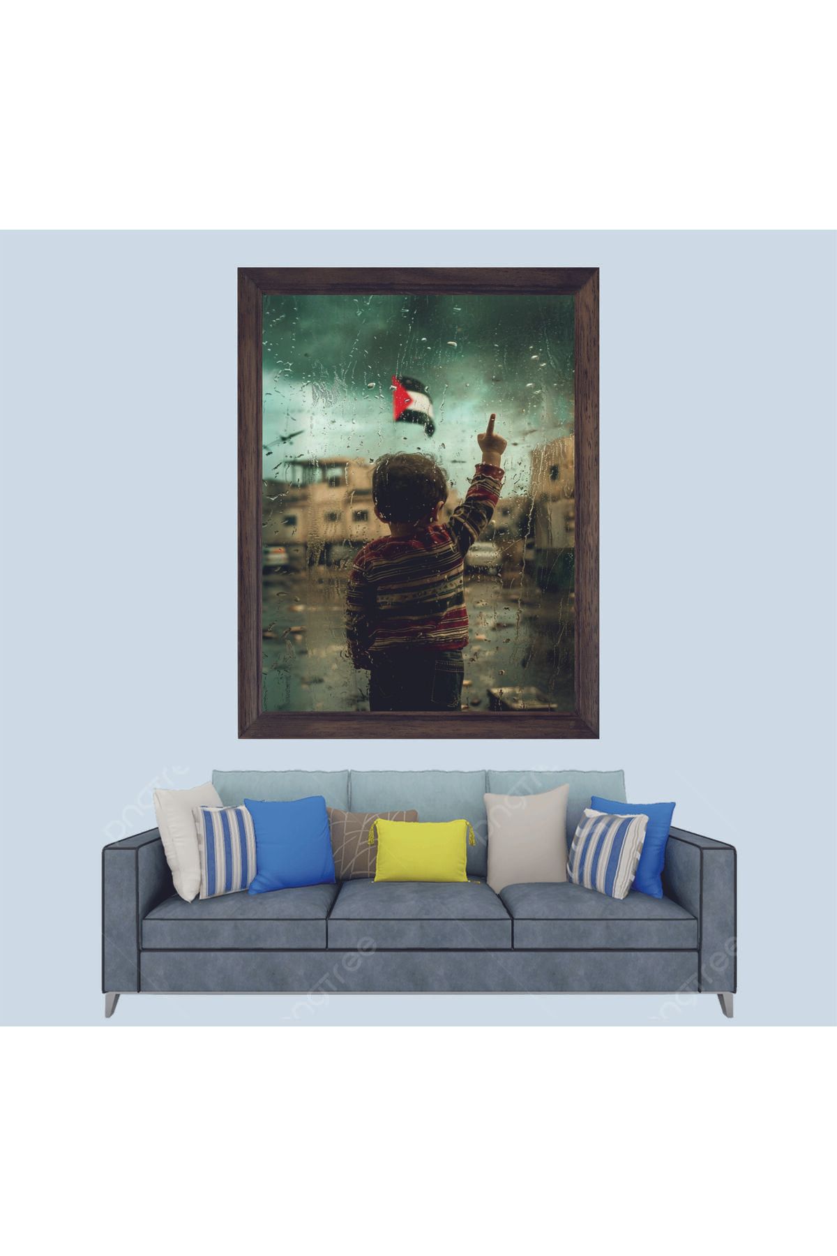 Lioncraft Filistin Gazze, Çerçeveli Duvar Tablosu 30x45 cm