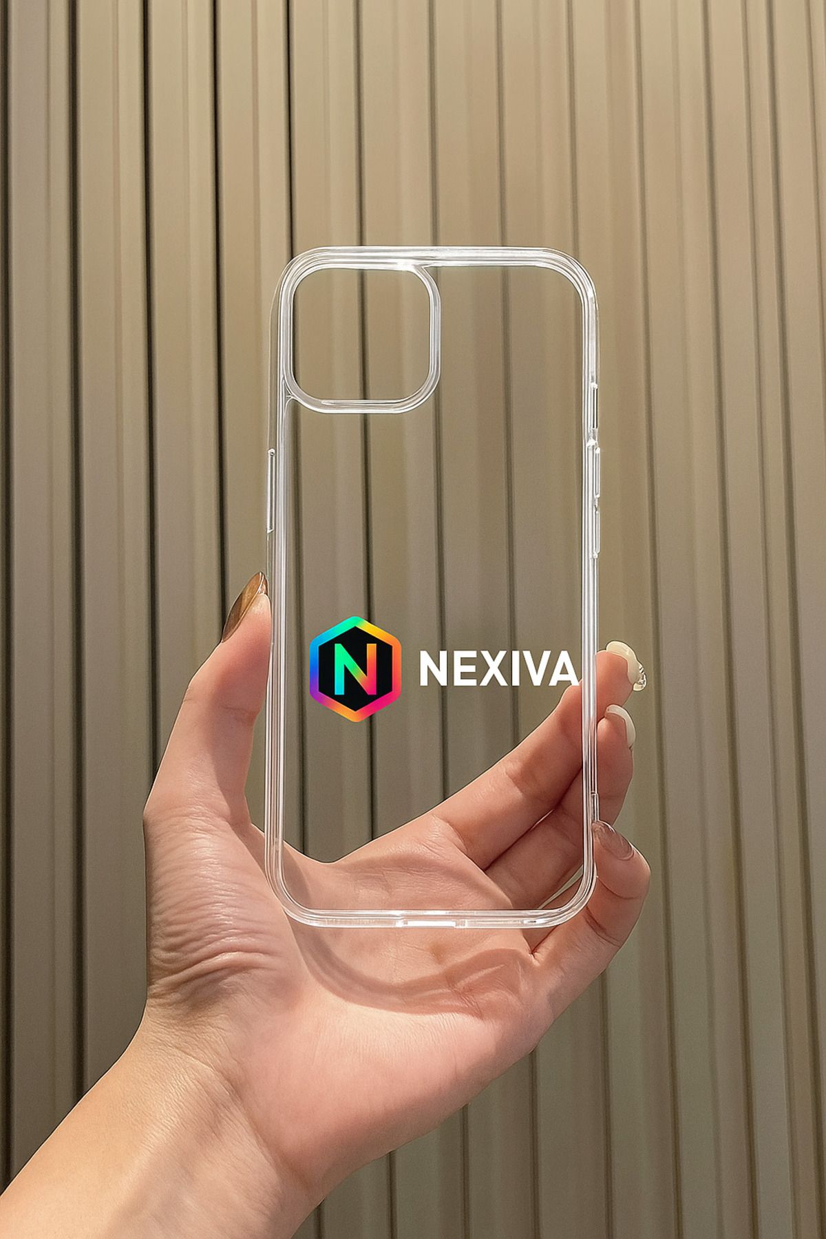 nexiva İphone 13 şeffaf sert mika kılıf