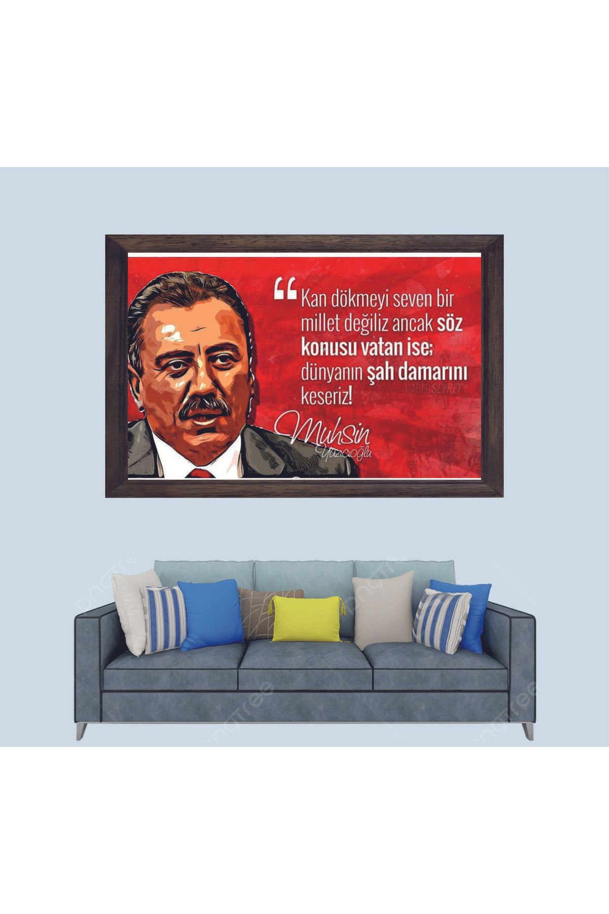 Lioncraft Muhsin Yazıcıoğlu Sözü Çerçeveli Duvar Tablosu 20x30 cm