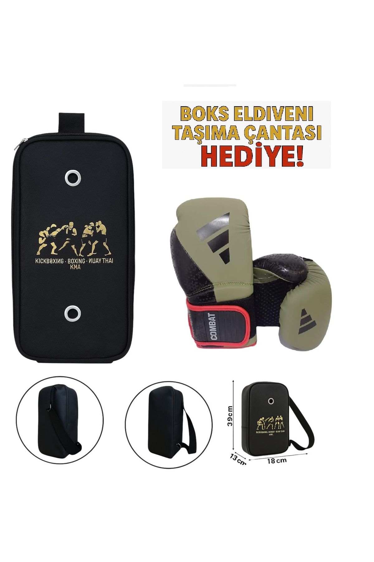 adidas Combat 50 ADIC50TG Boks Eldiveni Kick Boks Muay Thai Eldiveni ve Eldiven Taşıma Çantalı