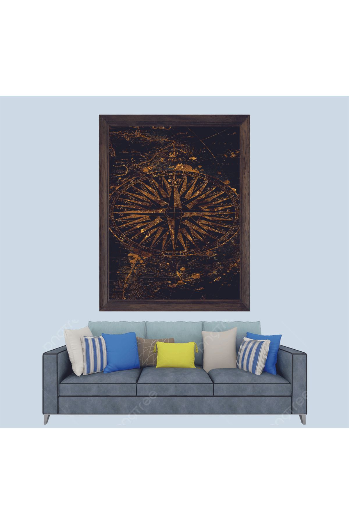 Lioncraft Pusula Çerçeveli Duvar Tablosu 20x30 cm