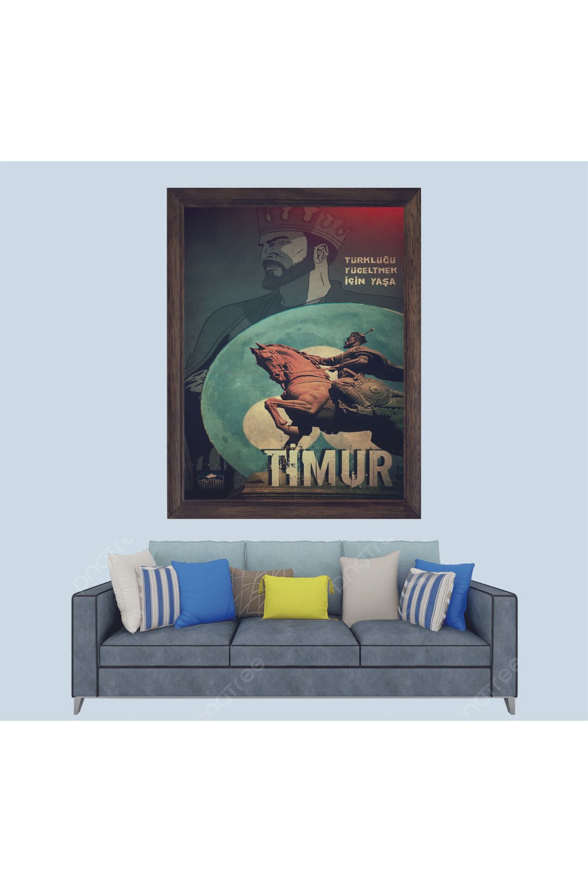 Lioncraft Timur Çerçeveli Duvar Tablosu 30x45 cm