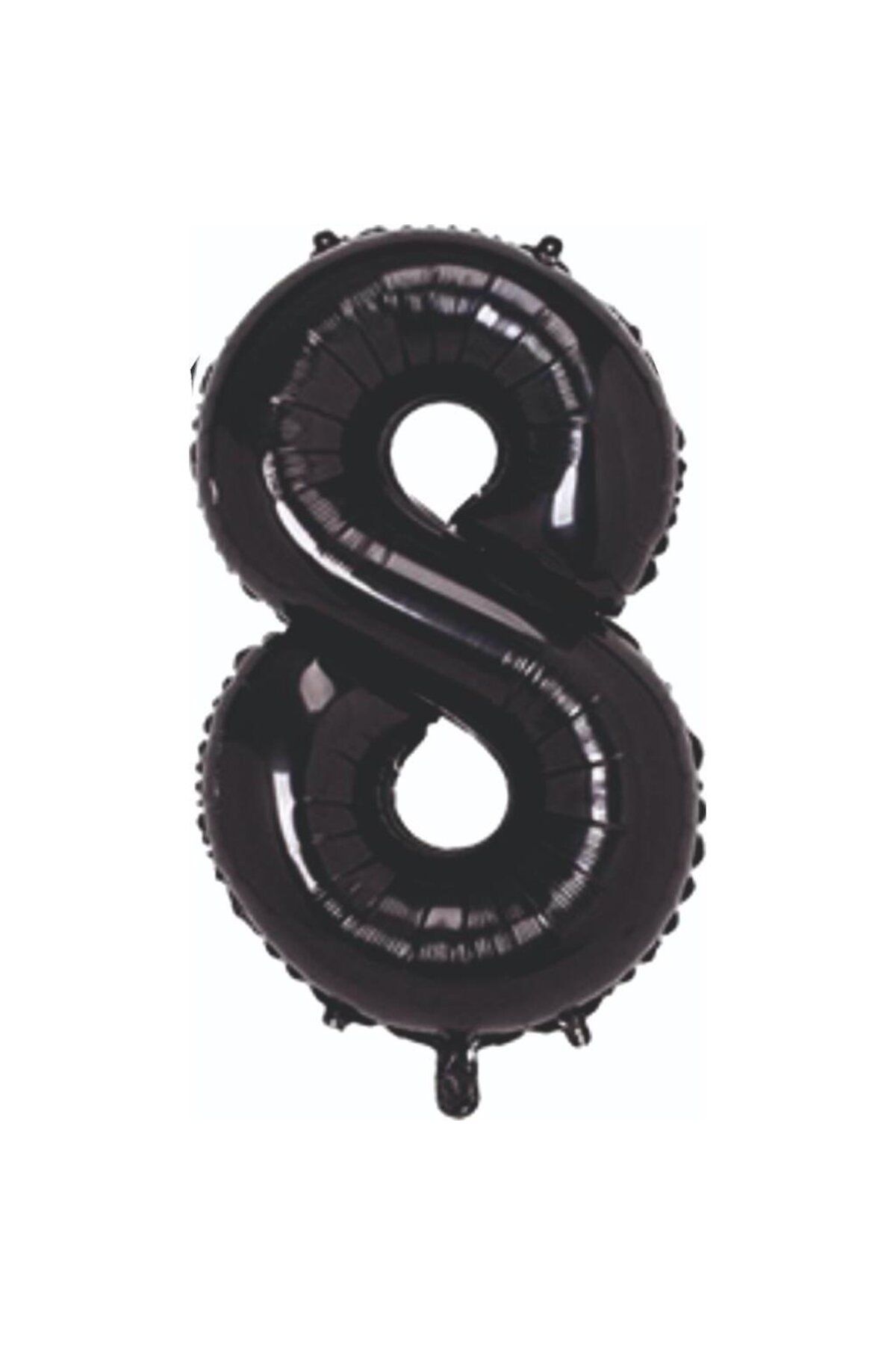 PARTİMİO PARTİ MALZEMELERİ Rakam Folyo Balon Siyah Renk 34'' (76cm)