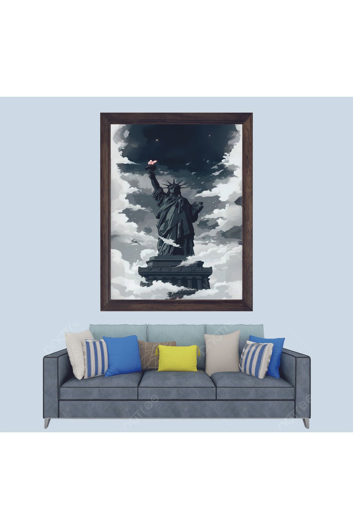 Lioncraft New York Özgürlük Anıtı Çerçeveli Duvar Tablosu 30x45 cm