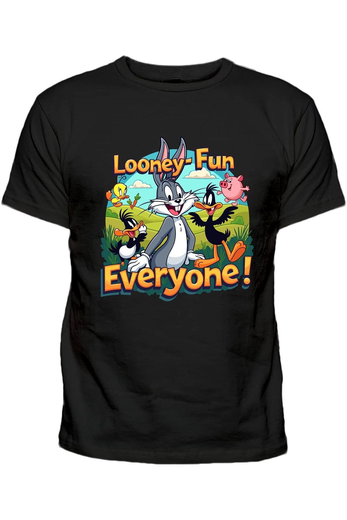 Efendioğlu Design HERKES LOONEY T HAYRANI BASKILI PAMUKLU ÇOCUK TSHİRT