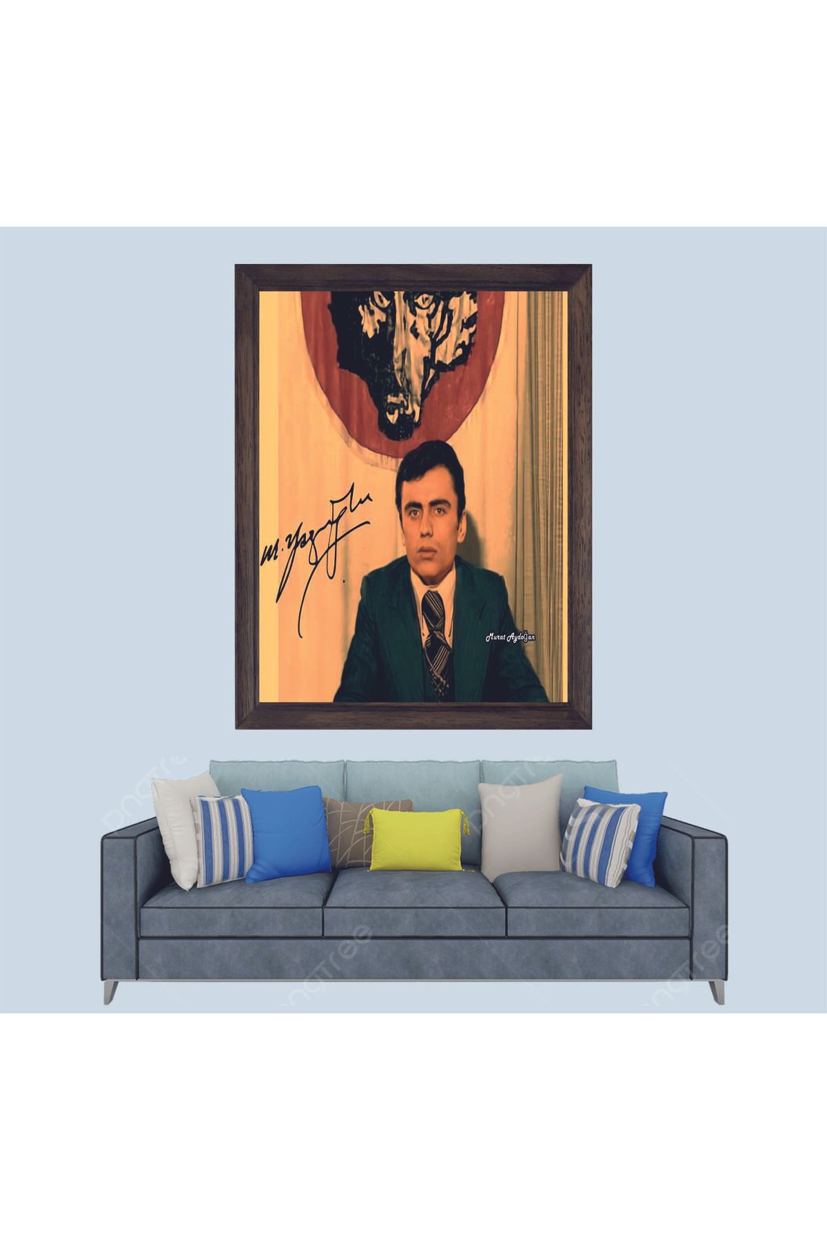 Lioncraft Muhsin Yazıcıoğlu Çerçeveli Duvar Tablosu 30x45 cm