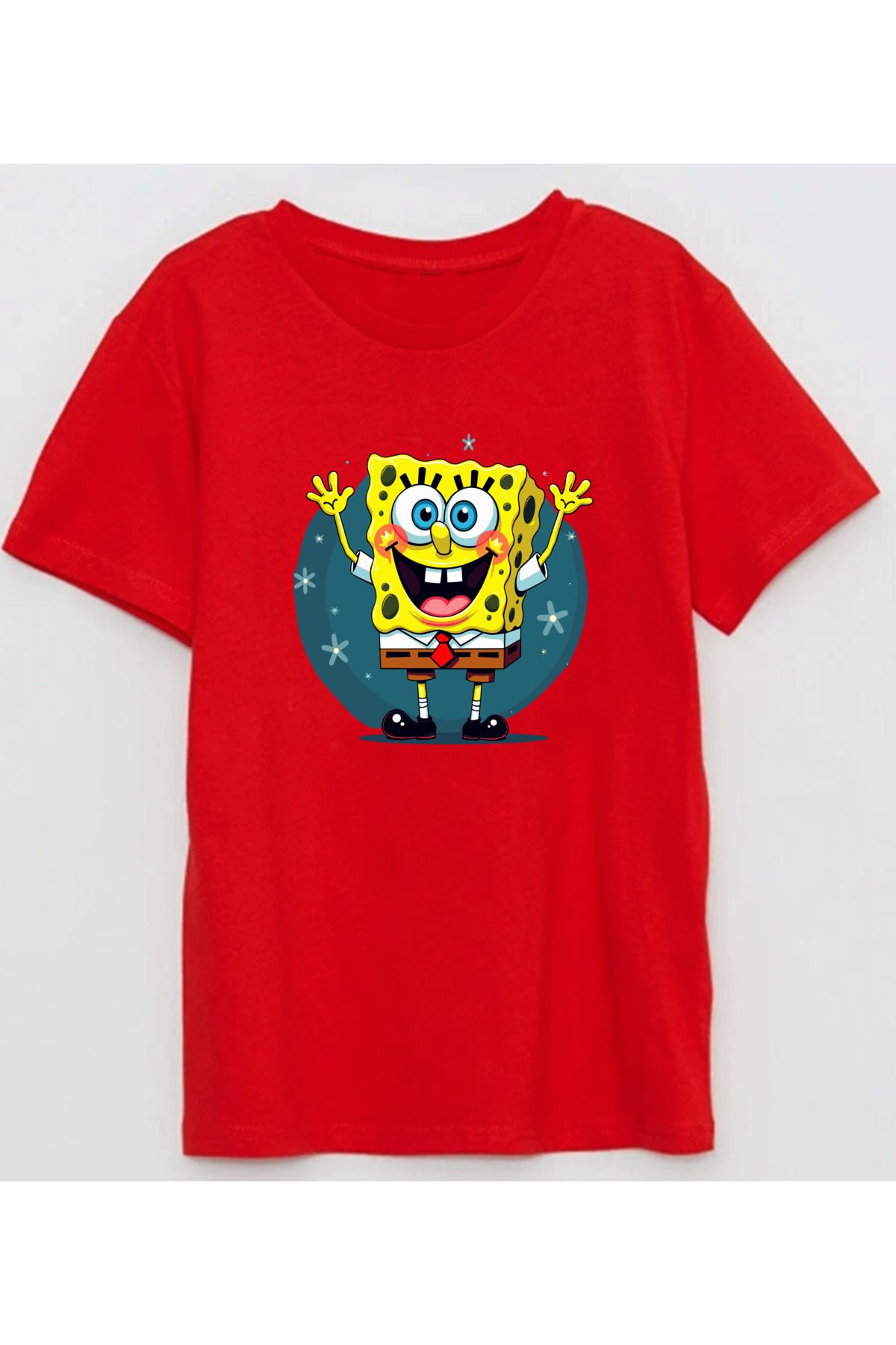 Efendioğlu Design SÜNGER BOB BASKILI PAMUKLU ÇOCUK TSHİRT