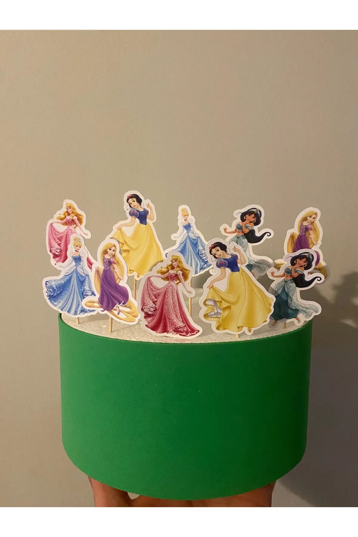 Tasarım Prenses Temalı Doğum Günü Pasta, Cupcake, Duvar Süsü Set