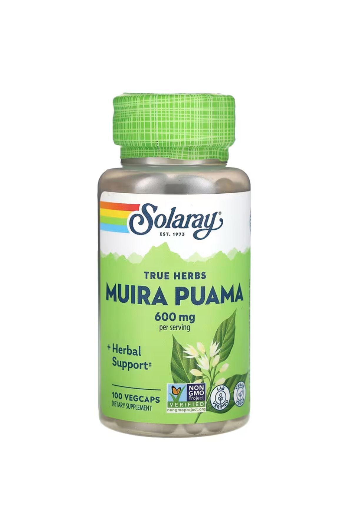 Solaray , True Herbs, Muira Puama, 100 VegCaps (300 mg per Capsule)