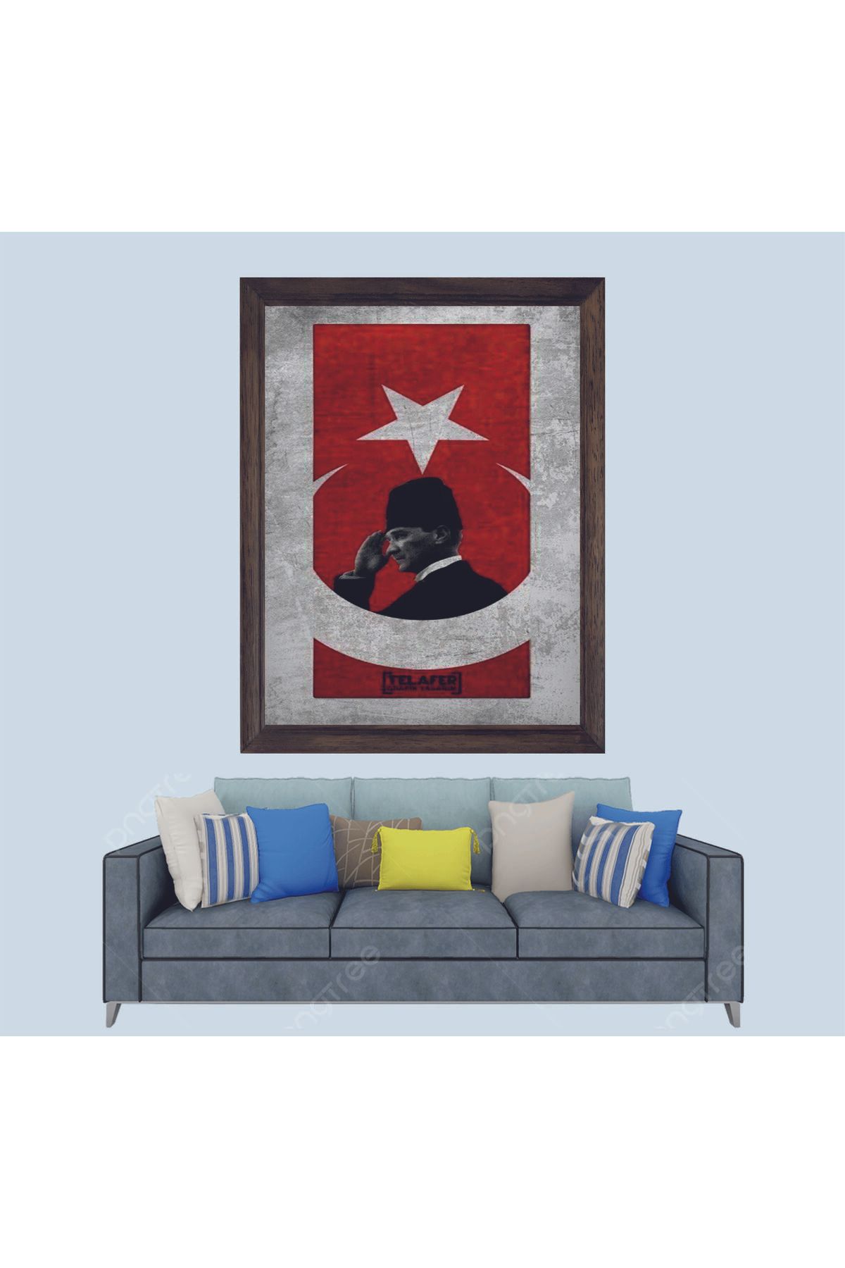 Lioncraft Mustafa Kemal Atatürk Çerçeveli Duvar Tablosu 30x45 cm