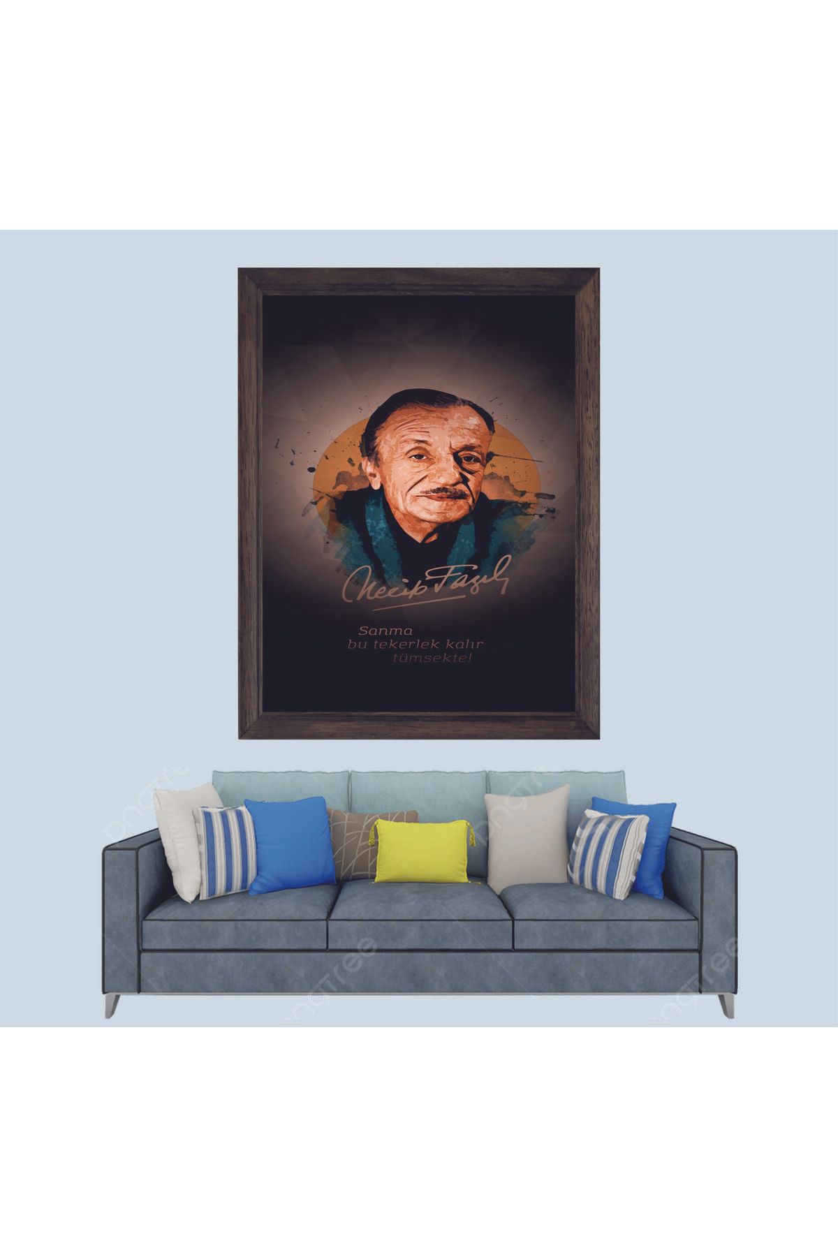 Lioncraft Necip Fazıl Kısakürek Sözü Çerçeveli Duvar Tablosu 30x45 cm