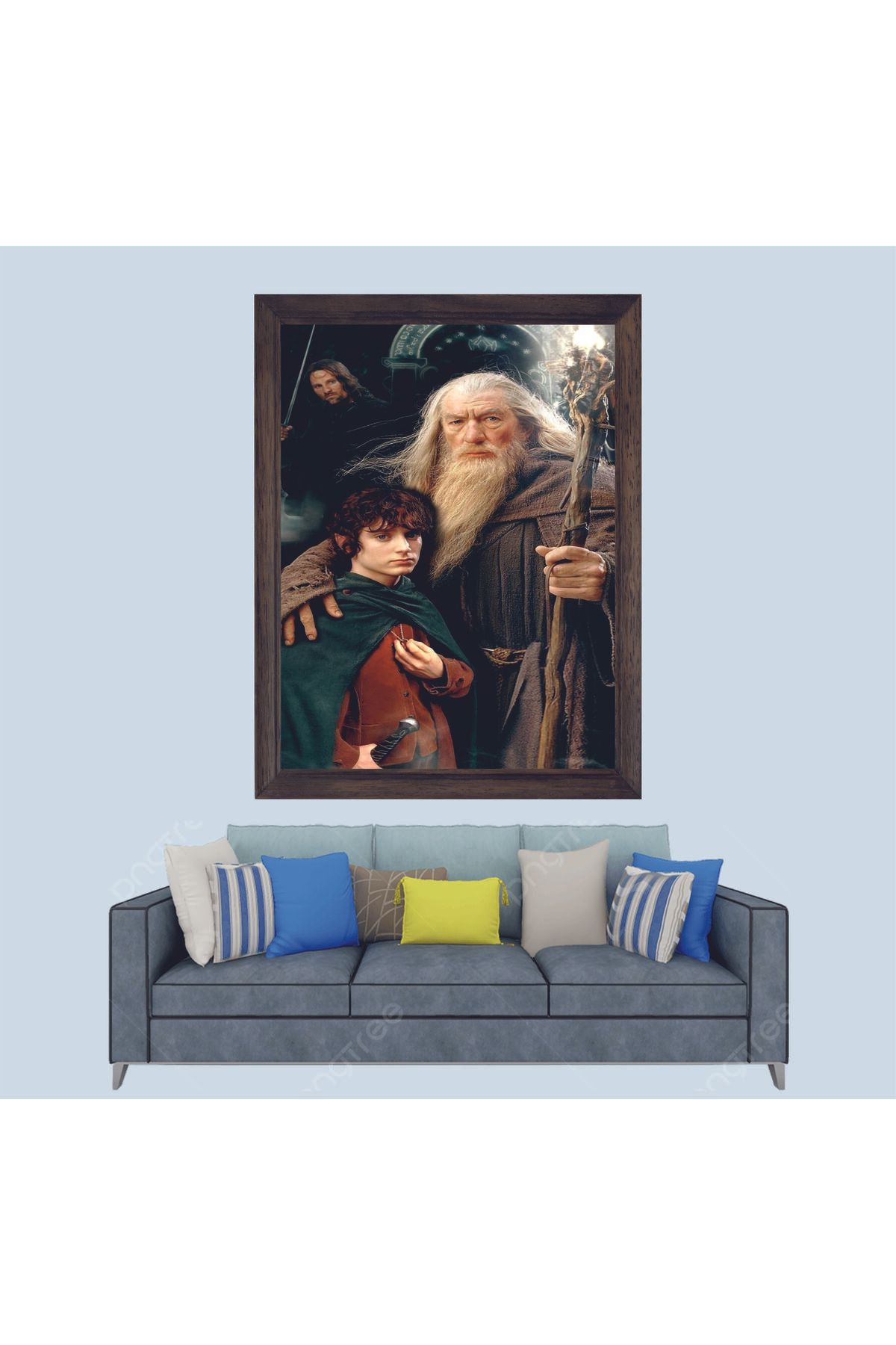 Lioncraft Yüzüklerin Efendisi Gandalf Çerçeveli Duvar Tablosu 20x30 cm