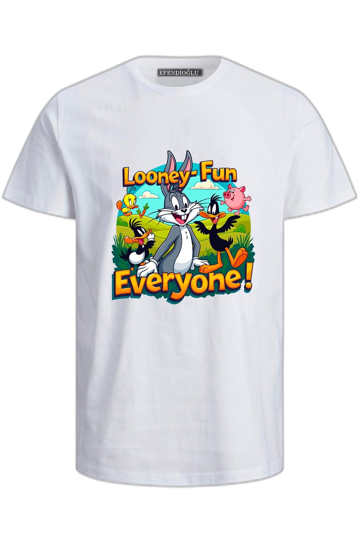 Efendioğlu Design HERKES LOONEY T HAYRANI BASKILI PAMUKLU ÇOCUK TSHİRT