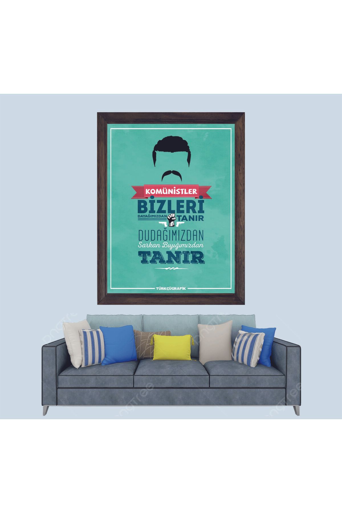 Lioncraft Türkçü Tasarım Çerçeveli Duvar Tablosu 30x45 cm