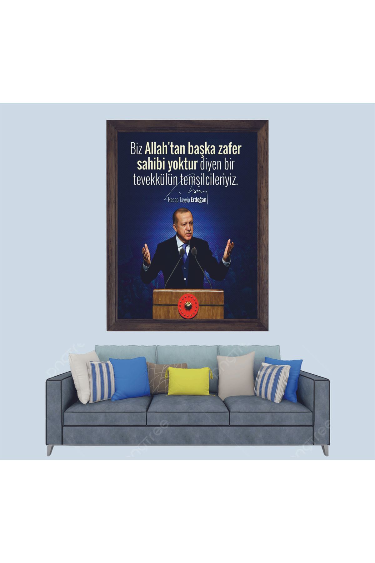Lioncraft Cumhurbaşkanımız Recep Tayyip Erdoğan Sözü Çerçeveli Duvar Tablosu 20x30 cm