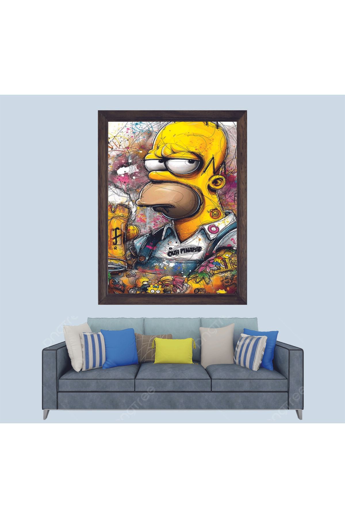 Lioncraft Simpsonlar Çerçeveli Duvar Tablosu 30x45 cm
