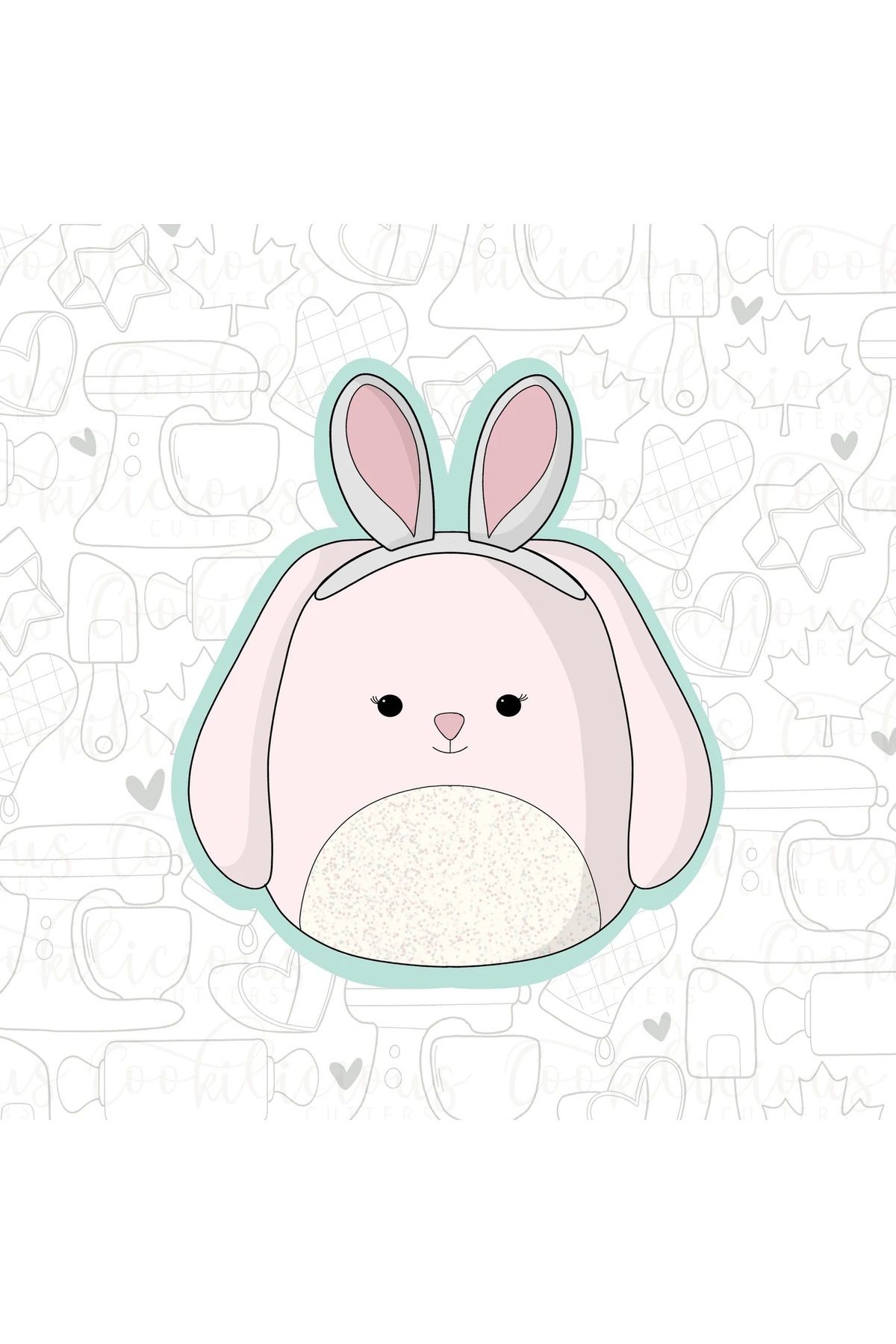 Vinius Squishmallowsc Bunny Kurabiye Kalıbı ve Hamur Şekillendirici Kesici
