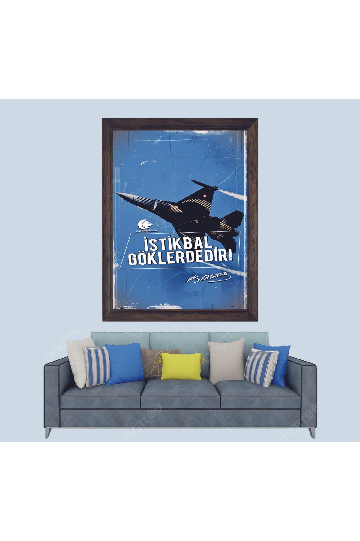 Lioncraft F16 İstikbal Göklerdedir Çerçeveli Duvar Tablosu 30x45 cm