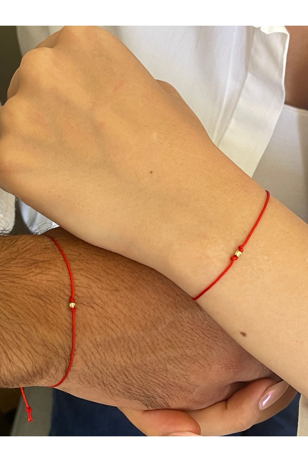 Rupen Kraft 14 Ayar Altın Çift Bilekliği ,Altın Sevgi Şans Bilekliği