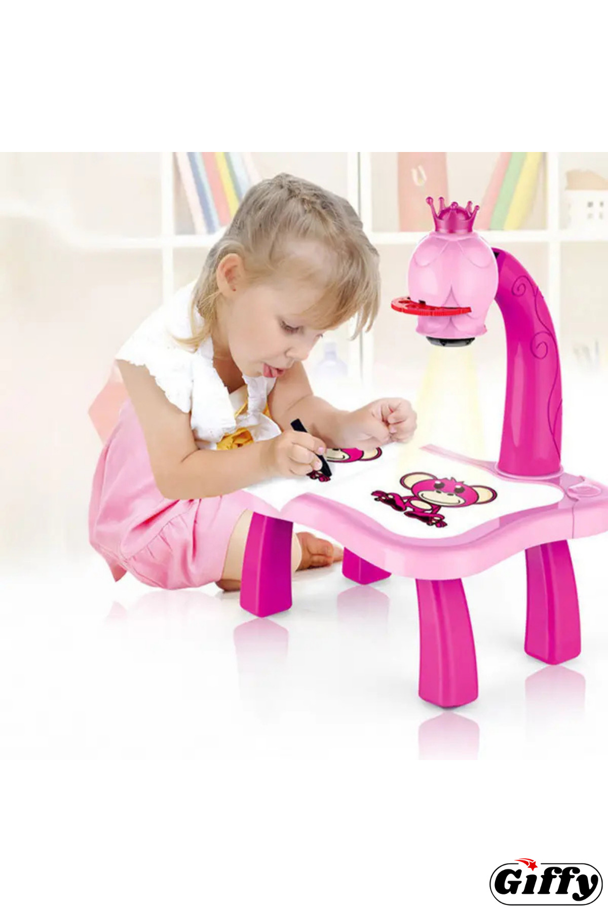 giffy Projektörlü İnteraktif Çizim Masası, Sesli Eğitici Çizim Kitabı Kalemleri ve Resim Diskleri HEDİYE fotoğrafı 6 (önizleme)