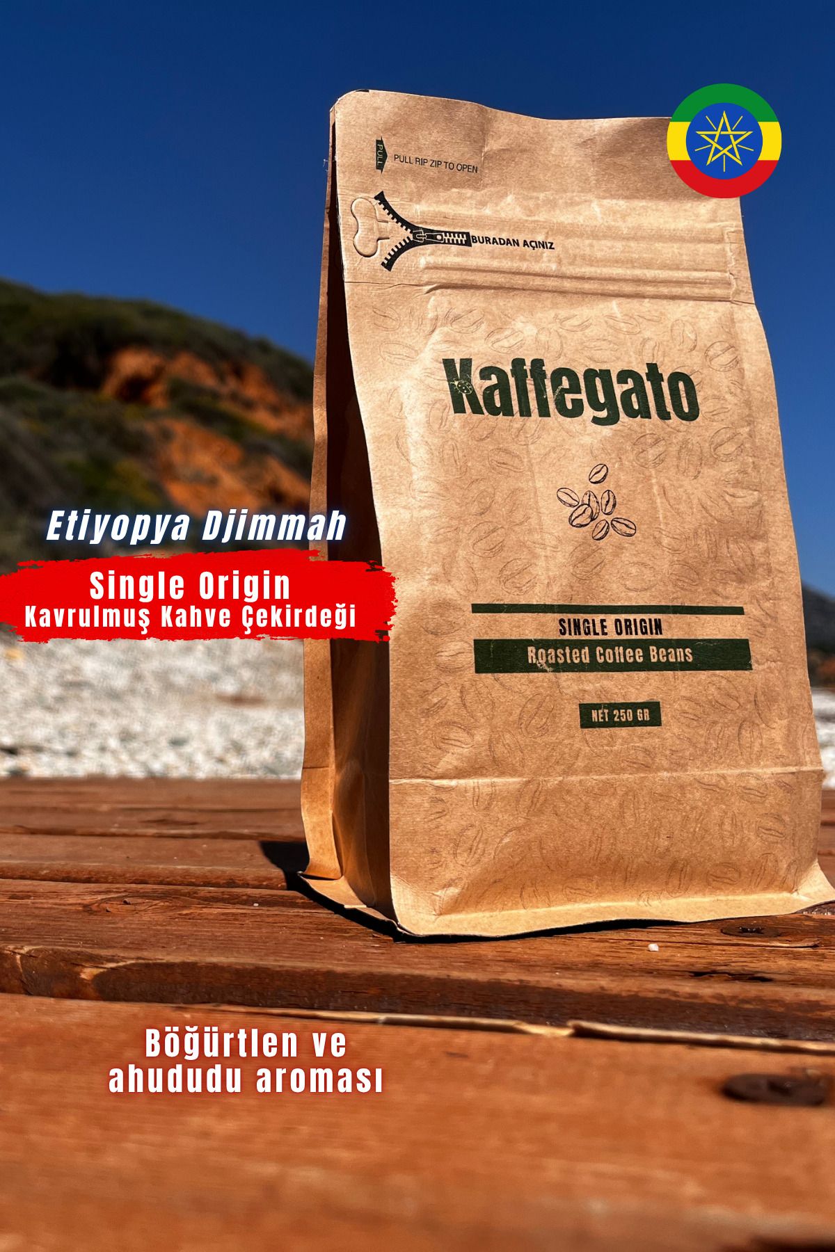 Kaffegato Etiyopya Djimmah Kahve Çekirdeği 250g