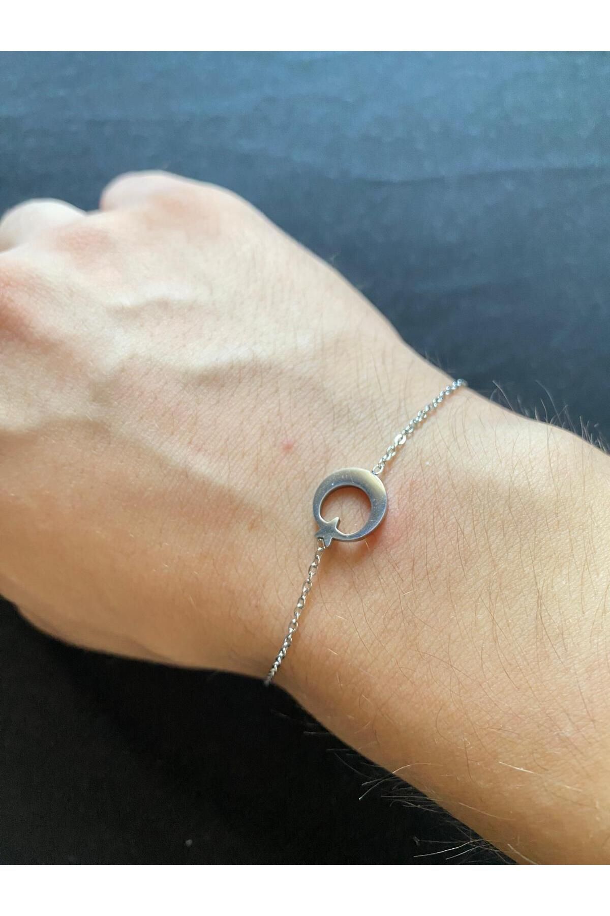 bijoux uniques Çelik Gümüş Ay&Yıldız Bileklik