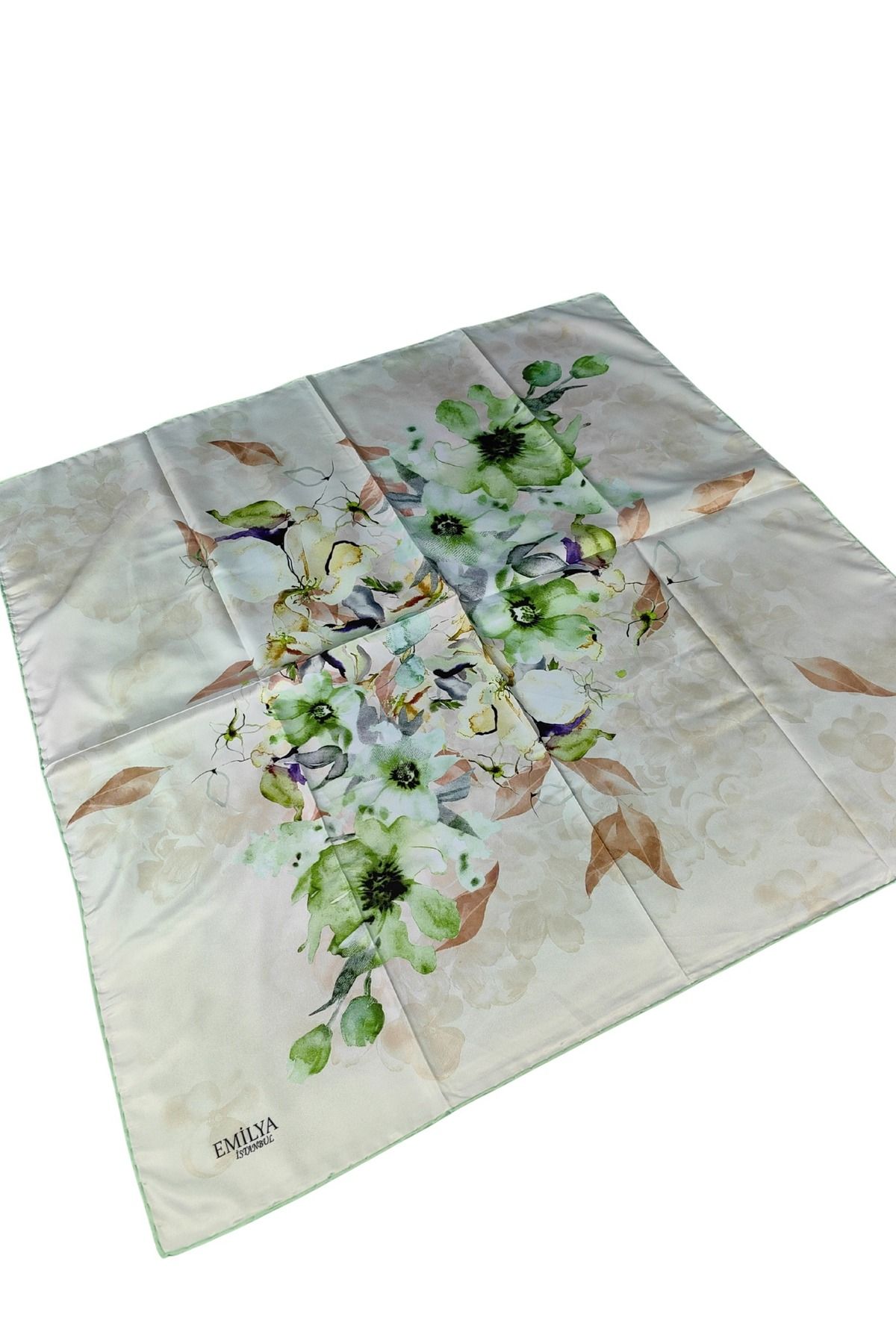 mim eşarp Emilya Rayon Çiçek Desenli Şal Eşarp 90x90 cm