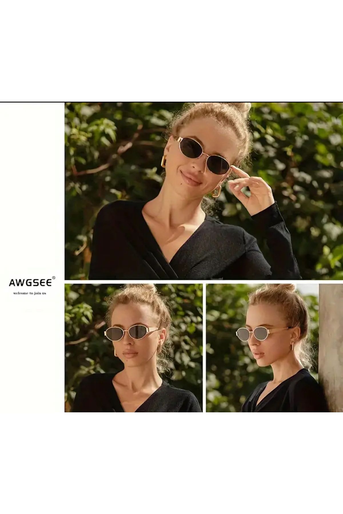 La Saade Vanta Vogue-Retro Oval Gold Güneş Gözlüğü