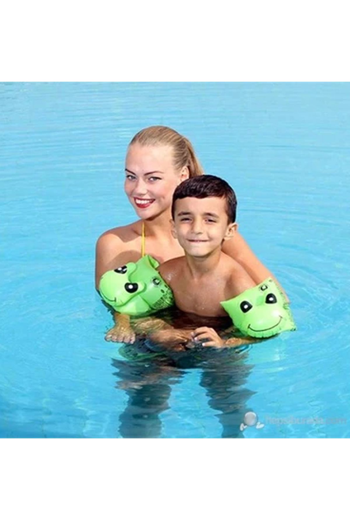 teknotrust 3D Hayvan Figürlü Deniz Havuz Kolluğu 3-6 Yaş 18-30 Kg Yeşil Kurbağa