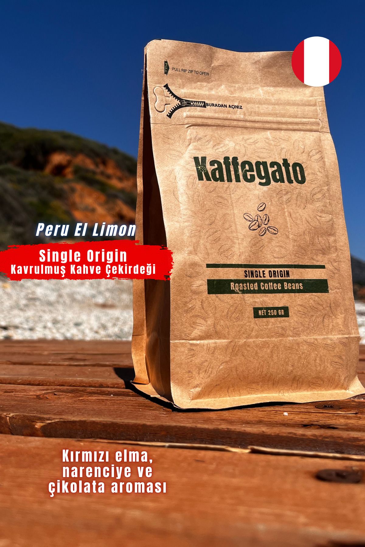 Kaffegato Peru El Limon Kahve Çekirdeği 250g