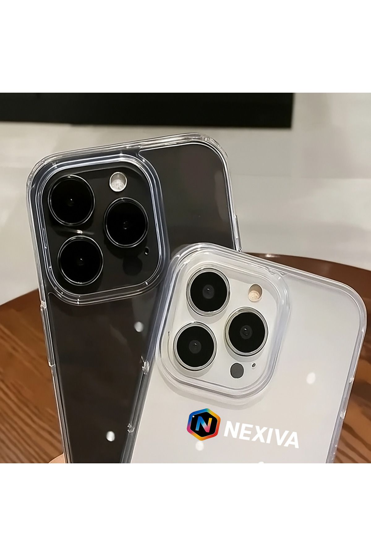 nexiva İphone 15 Pro Max Şeffaf Sert Mika Kılıf
