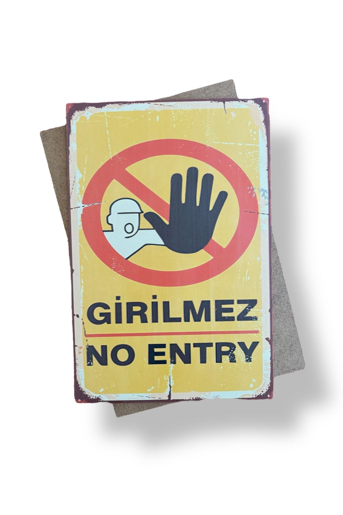 WallArts Ahşap Tablo Poster GİRİLMEZ