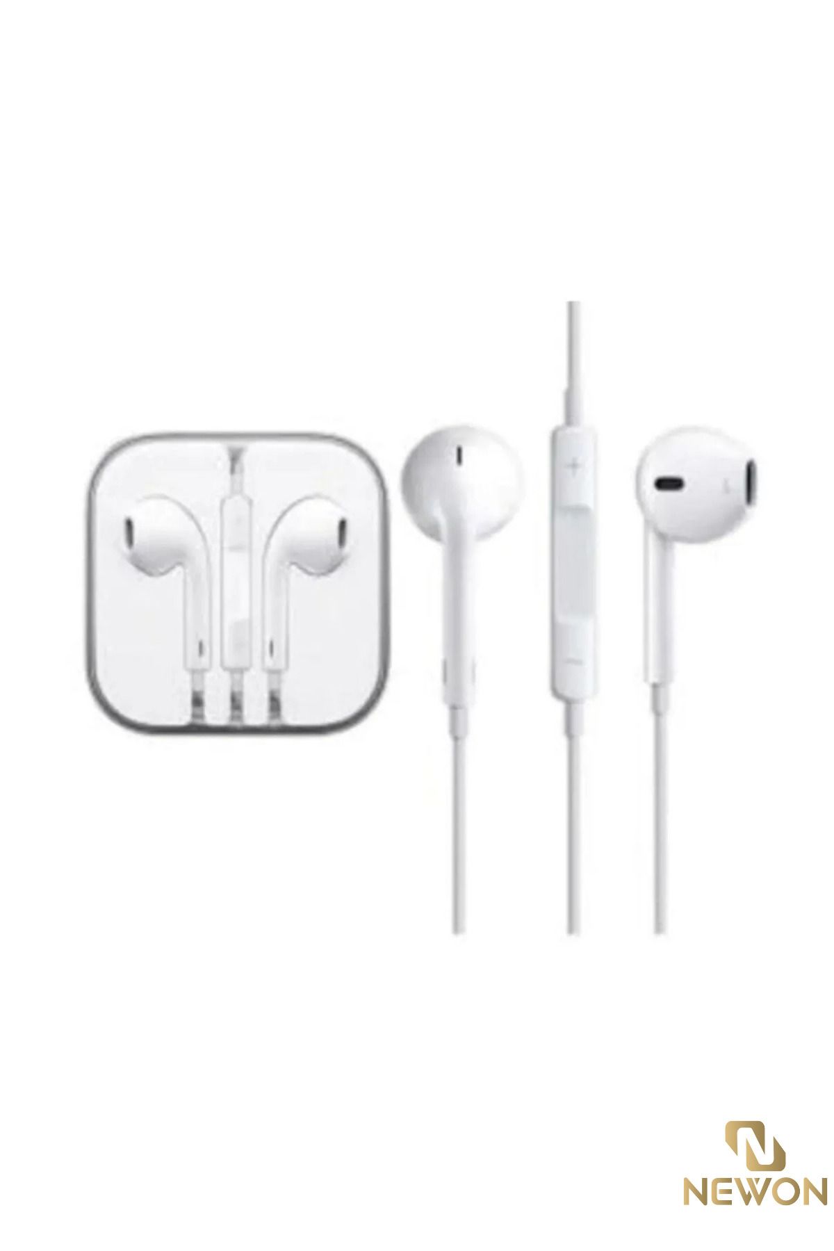 Newon Lightning Girişli Mikrofonlu Kablolu Kulaklık Stereo Uyumlu 7 8 X 11 12 13 14 15 Pro Max