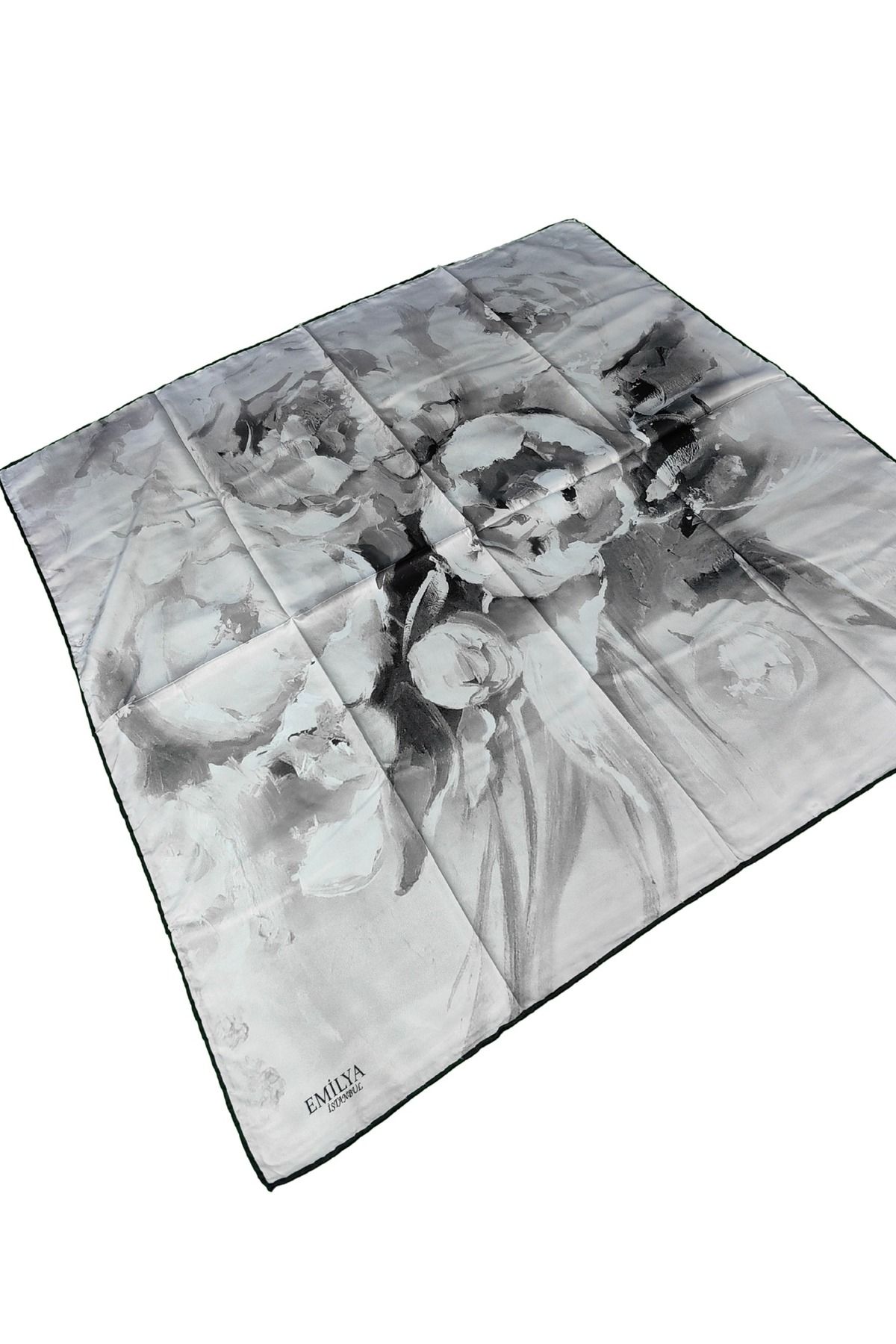 mim eşarp Emilya Rayon Çiçek Desenli Eşarp 90x90 cm