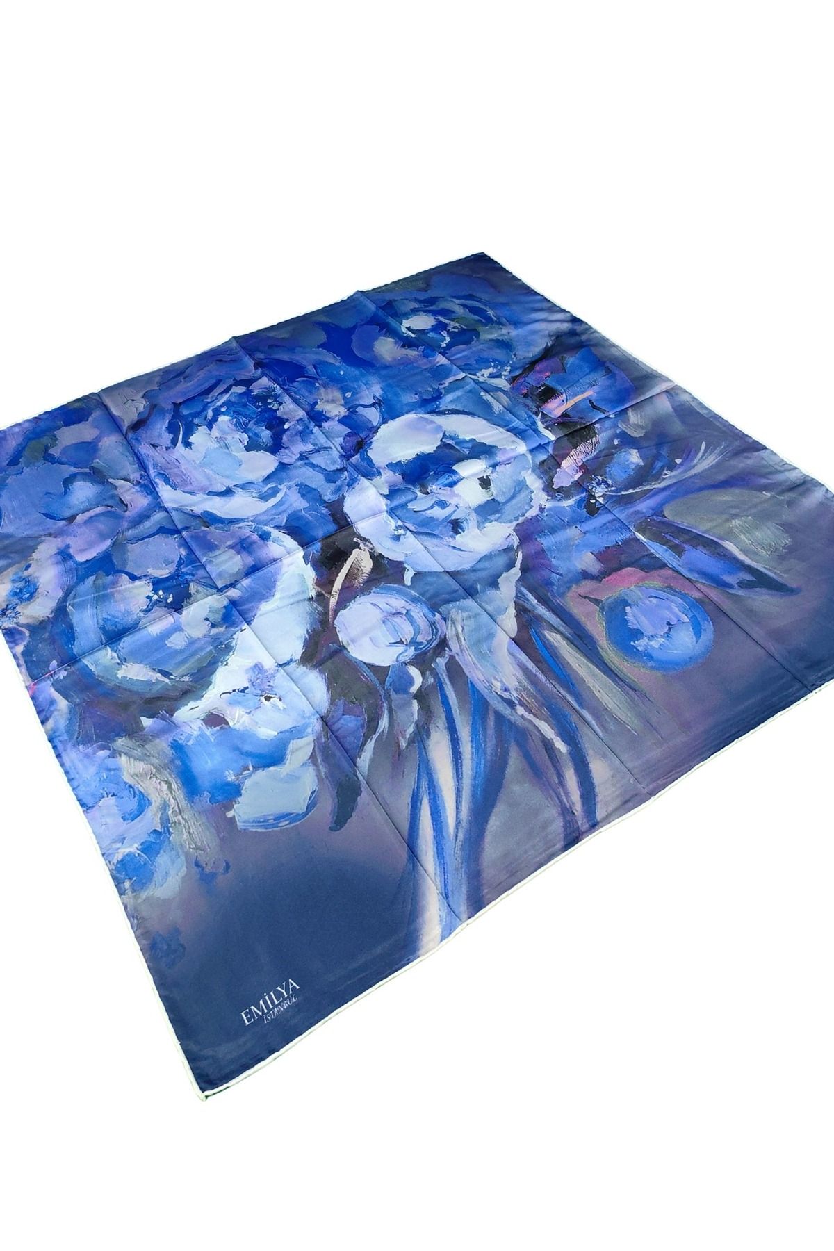 mim eşarp Emilya Rayon Çiçek Desenli Eşarp 90x90 cm