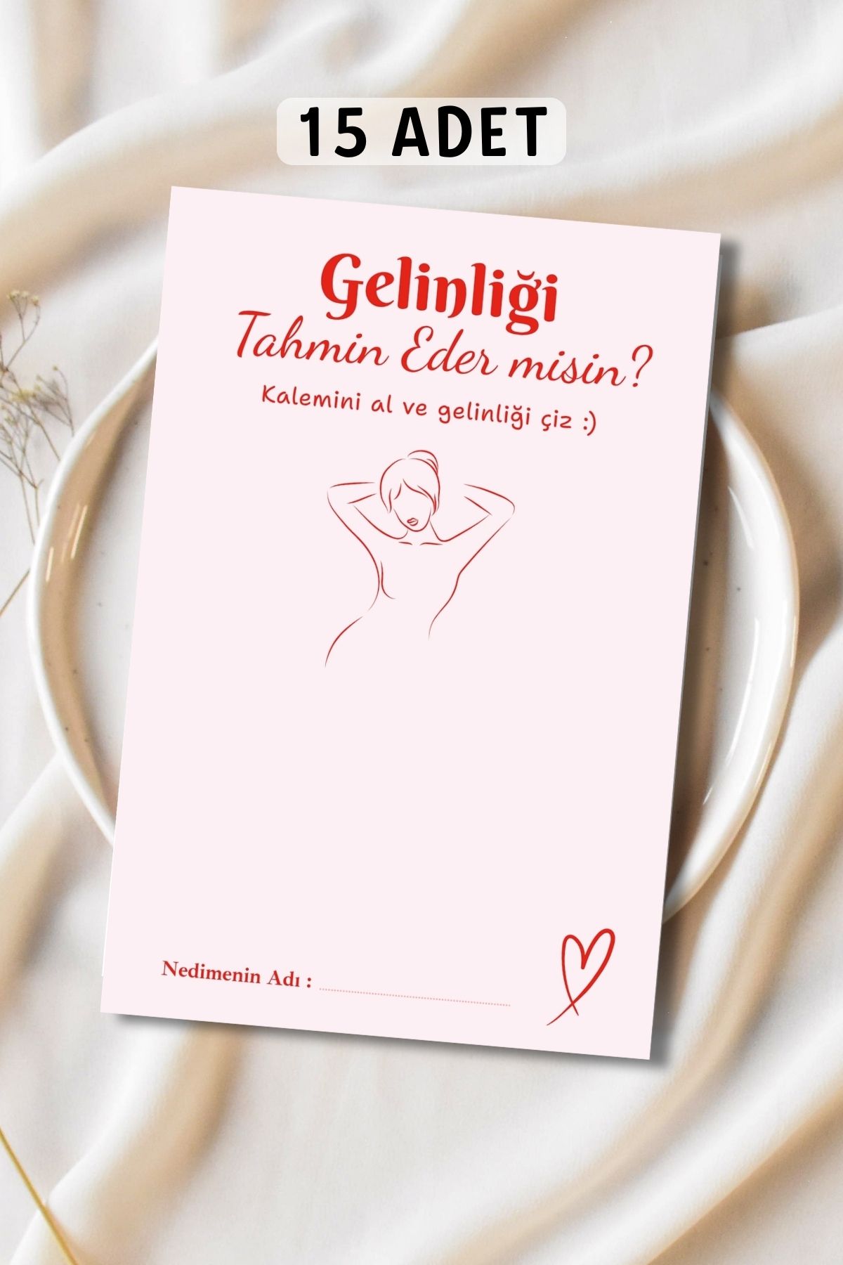Metranya Gelinliği Tahmin Et 15 Adet Bekarlığa Veda Partisi Bride To Be Oyun Soru Kartı Gelin Nedime Düğün