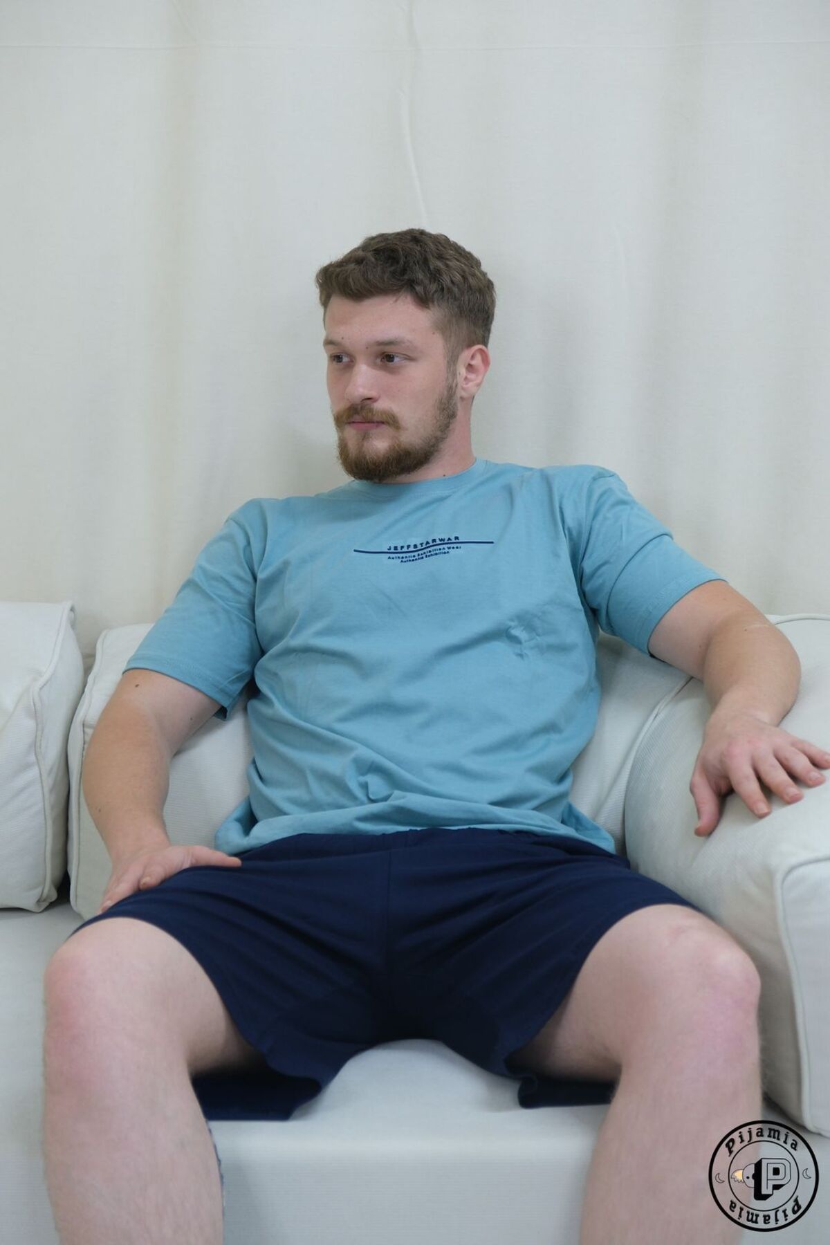 Pijamia MAVİ ŞORTLU KISA KOLLU ERKEK PİJAMA TAKIMI