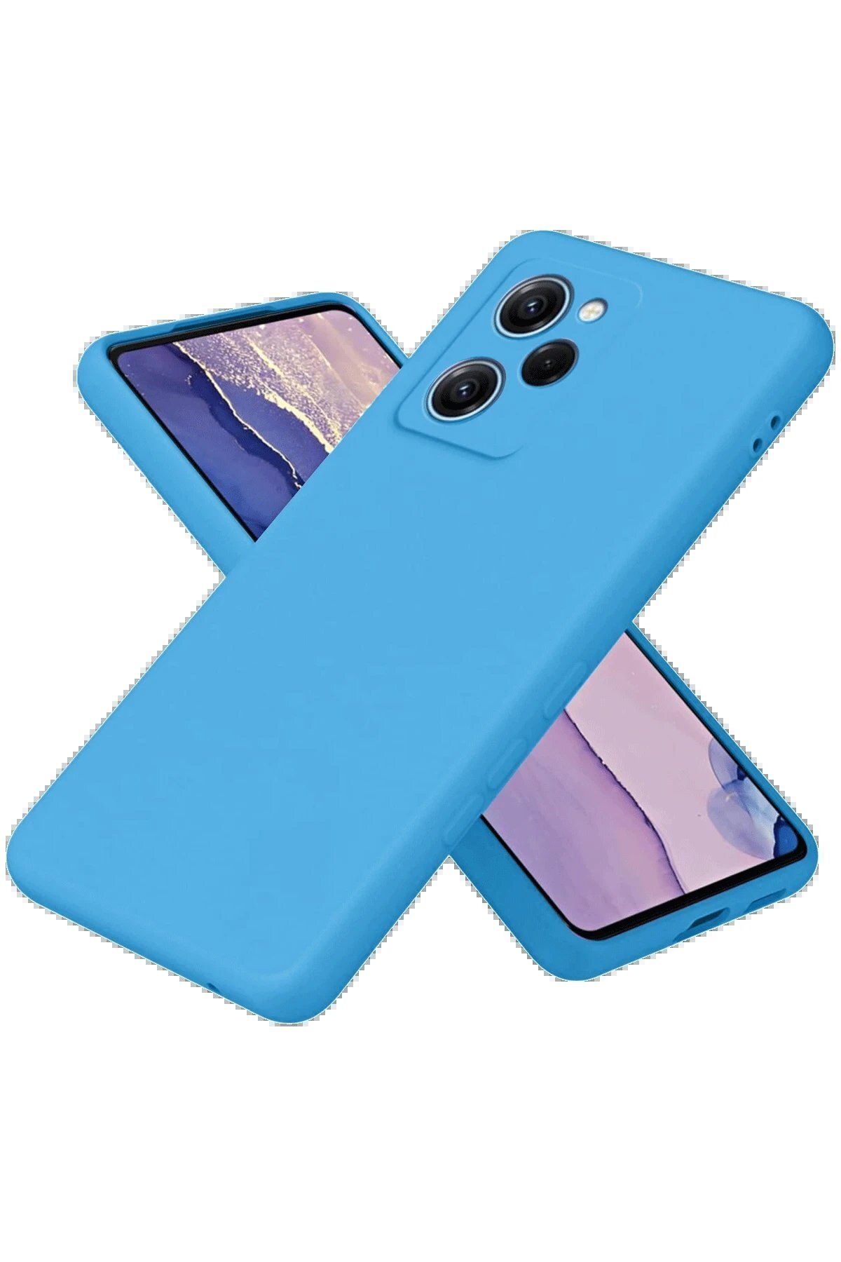 Toptan Bulurum Newface Xiaomi Poco X5 Pro 5G Nano içi Kadife Silikon - Mavi