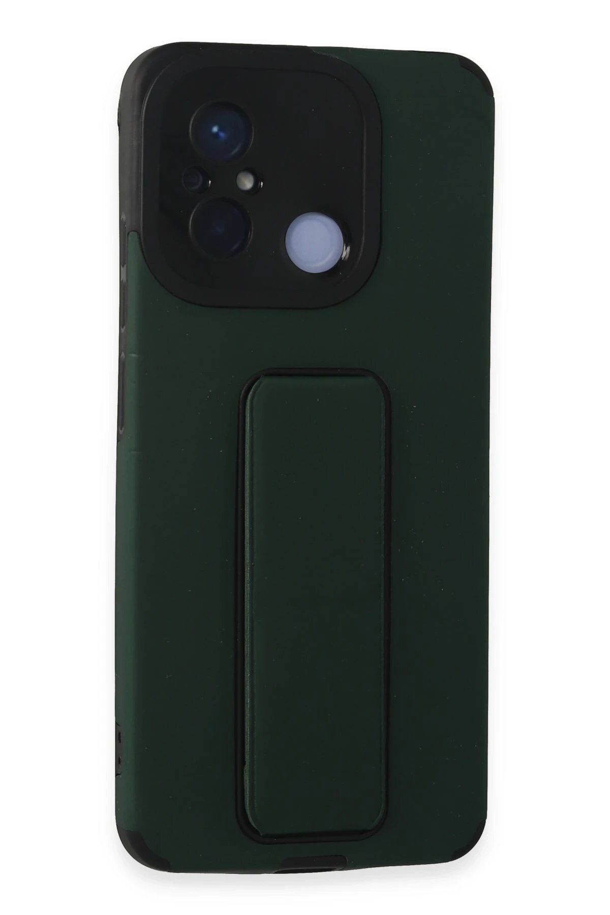 CepteToptan Newface Xiaomi Redmi 12C Kılıf Mega Standlı Silikon - Yeşil