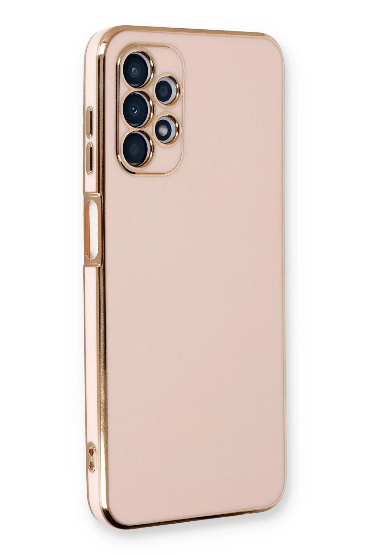 nerede bulurum Newface Samsung Galaxy A13 4G Kılıf Volet Silikon - Pembe