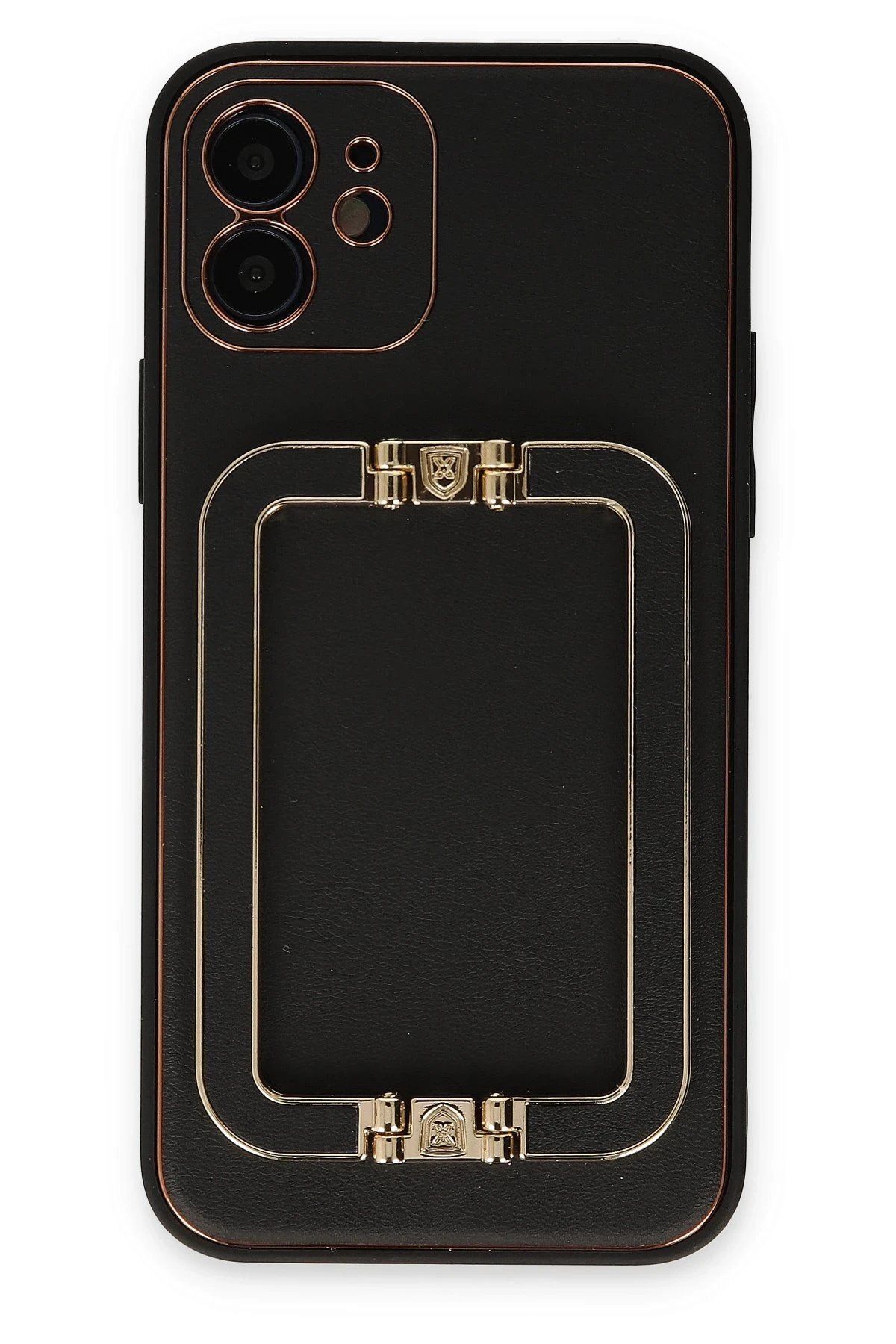 CepteToptan Newface iPhone 12 Kılıf Coco Elit Kapak - Siyah