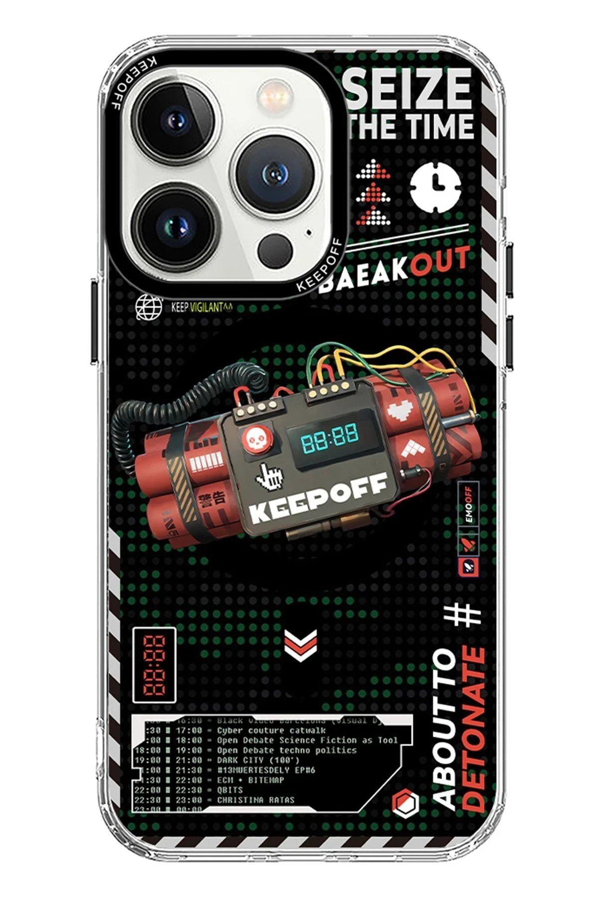 CepteToptan Keep Off iPhone 15 Pro Max Battlefield Magsafe Kapak - Blasting