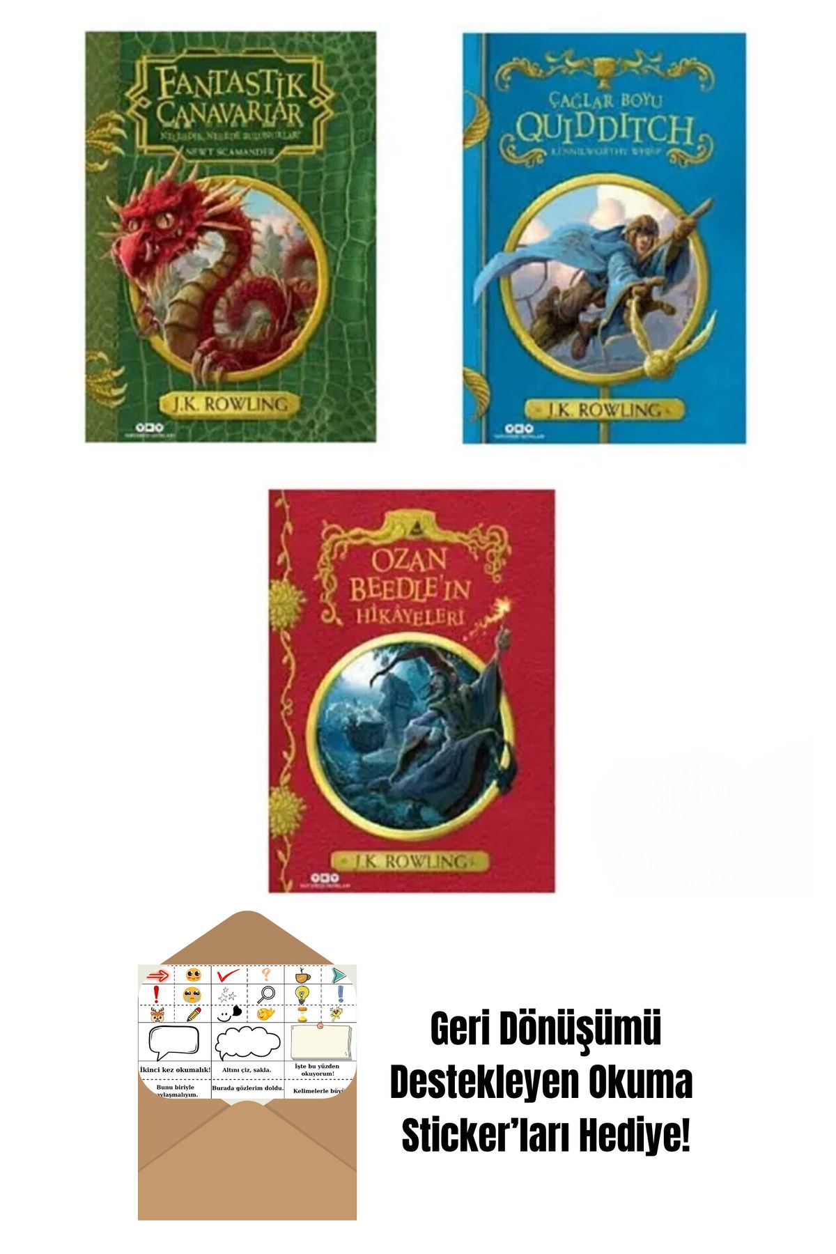 Yapı Kredi Yayınları Harry Potter Evreni 5 Kitap Set + Okuma Sticker'ları
