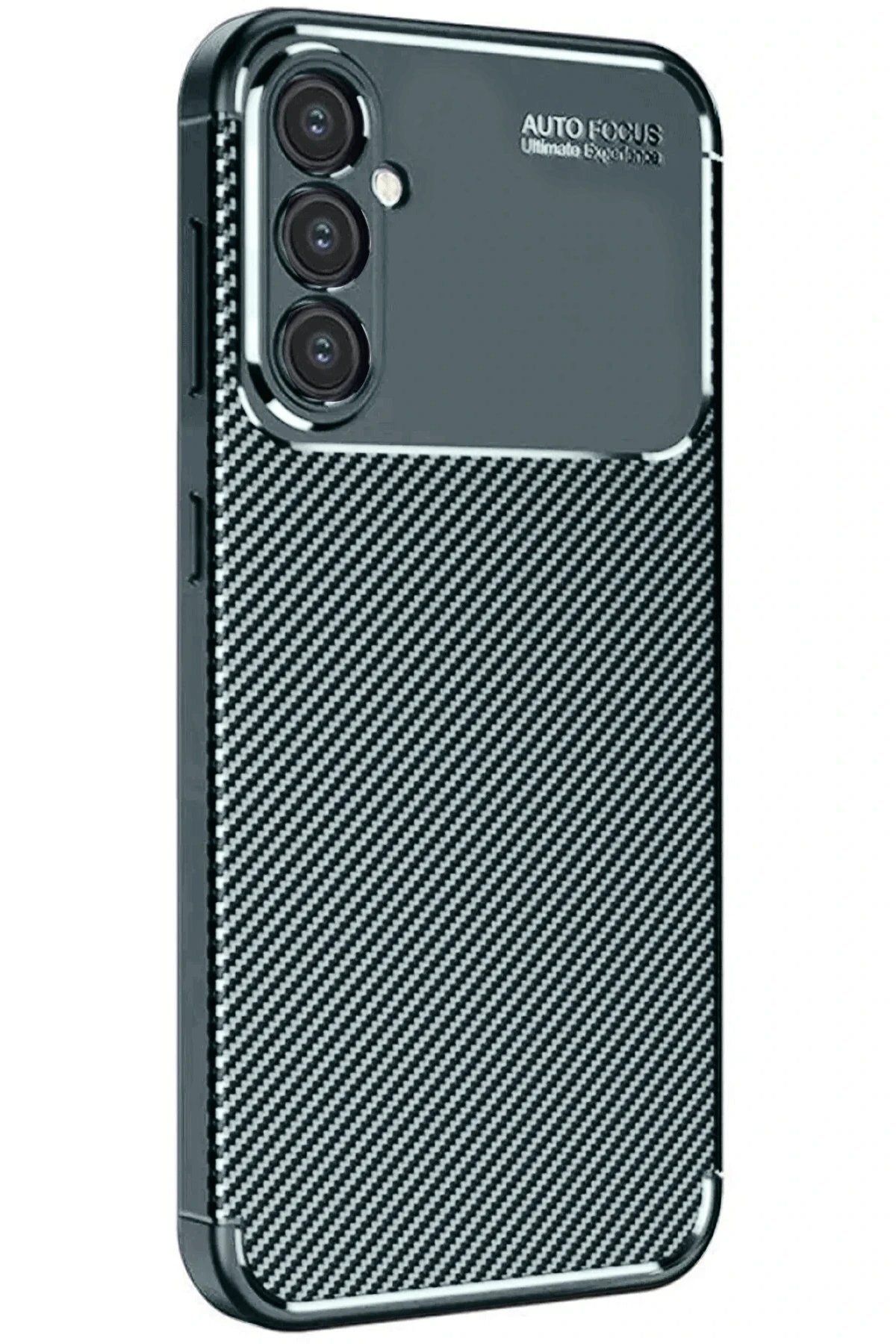 CepteToptan Newface Samsung Galaxy A16 5G Kılıf Auto Focus Karbon Kapak - Koyu Yeşil