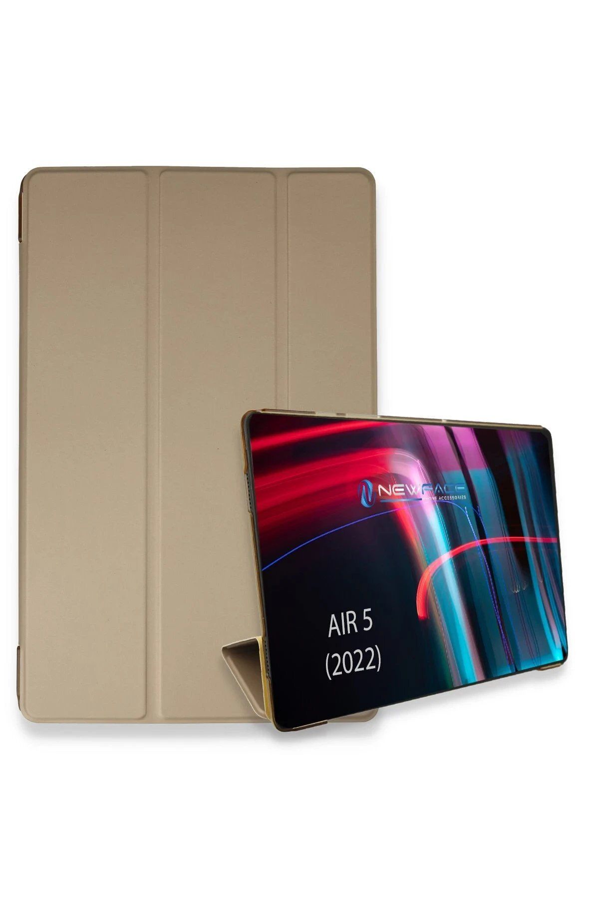 CepteToptan Newface iPad Air 5 (2022) Kılıf Tablet Smart Kılıf - Gold