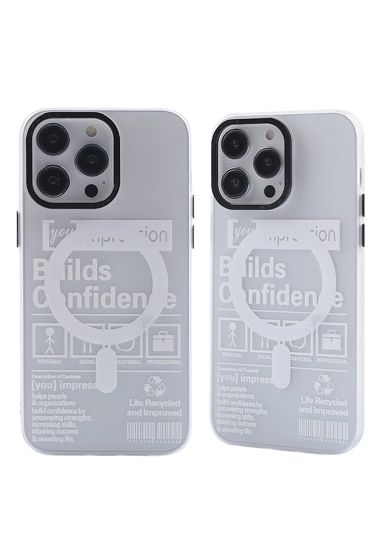 CepteToptan Newface iPhone 14 Pro Kılıf Apollo Magneticsafe Desenli Kapak - Apollo Şeffaf - 4