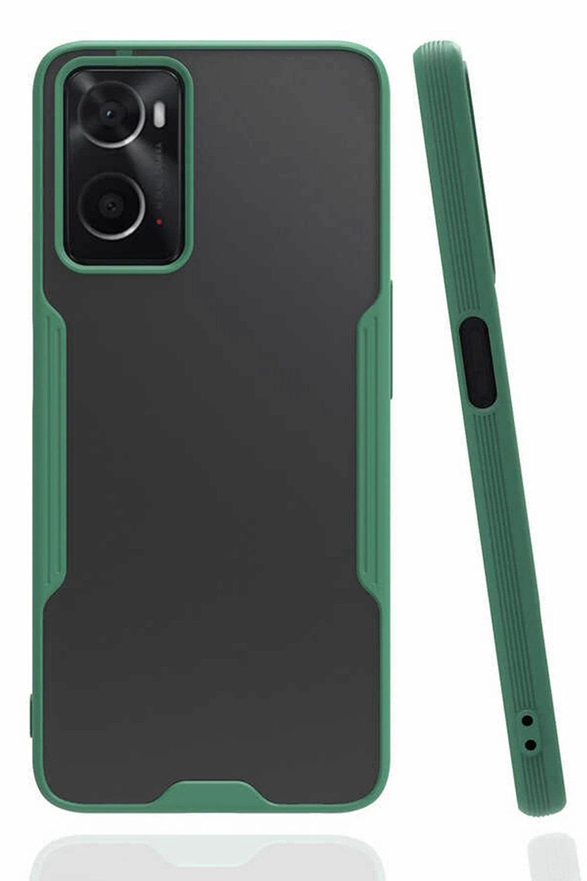 CepteToptan Newface Oppo A96 Kılıf Platin Silikon - Yeşil